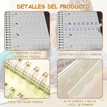 KIT DE 4 LIBROS MÁGICOS CALIGRAFÍA