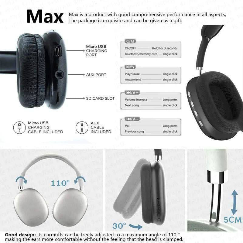 AUDÍFONOS P9 INALÁMBRICOS CON BLUETOOTH