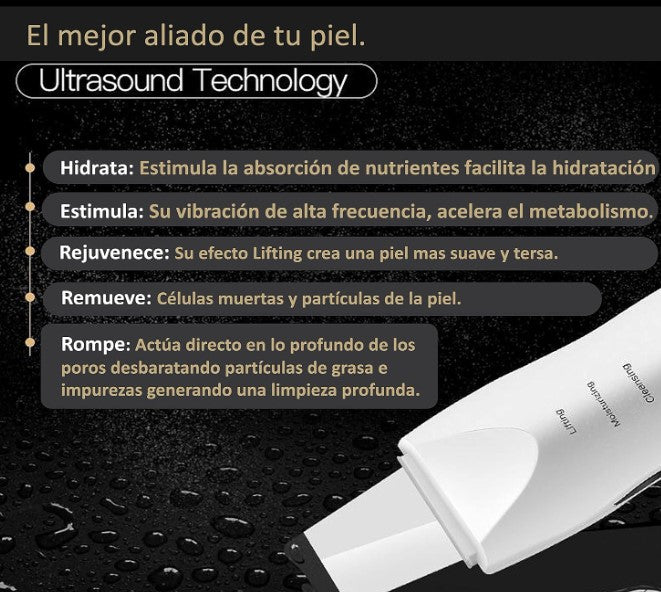 ESPÁTULA FACIAL ULTRASÓNICA LIMPIADORA