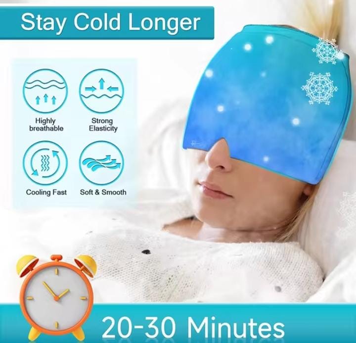 GORRO GEL PARA MIGRAÑA, DOLOR DE CABEZA