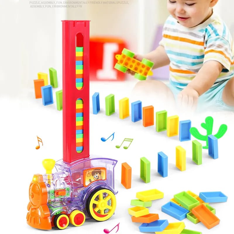 JUGUETE TREN FICHAS DOMINÓ - BLOQUES JUEGO