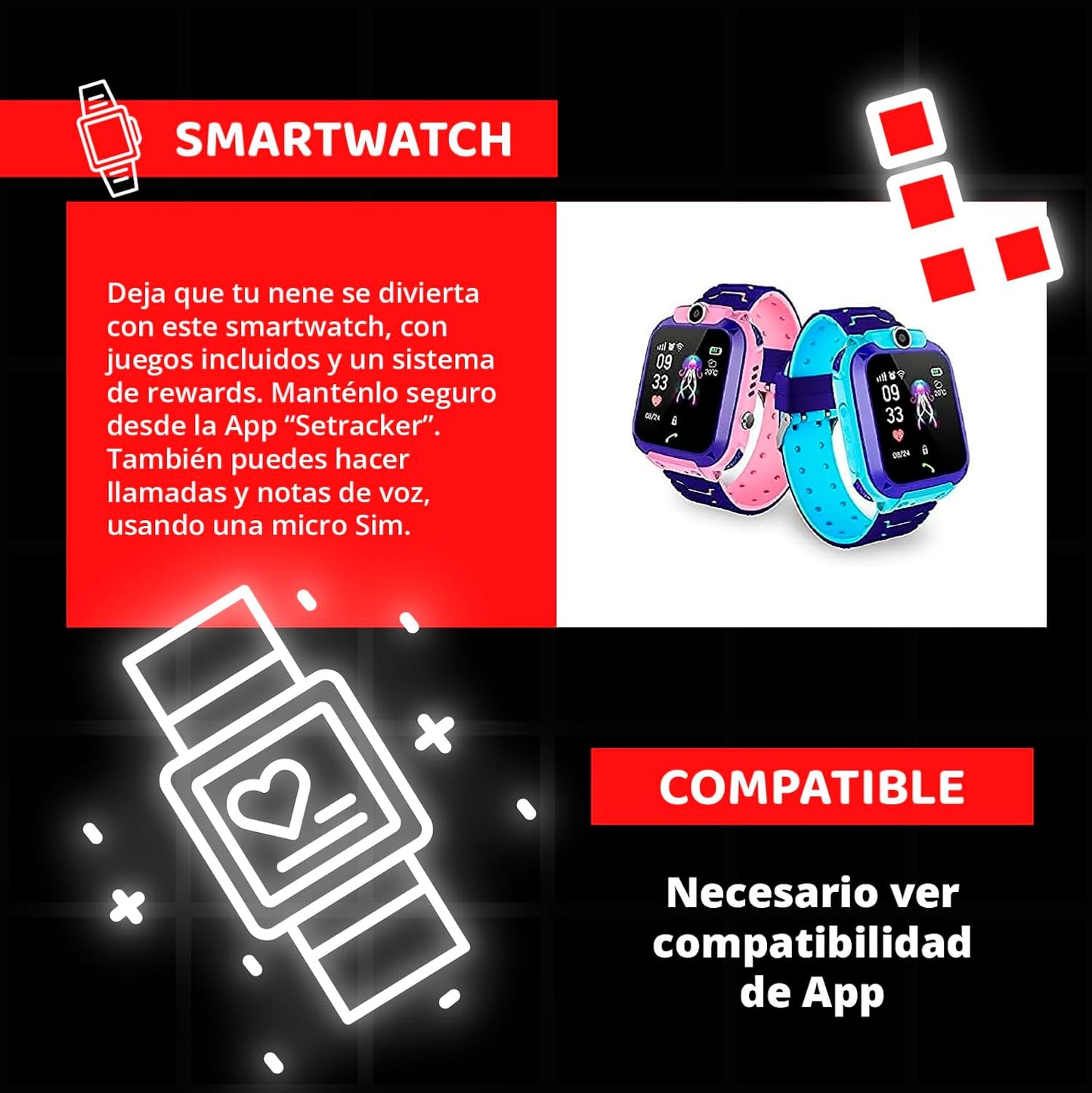 RELOJ - SMARTWATCH PARA NIÑOS LLAMADAS