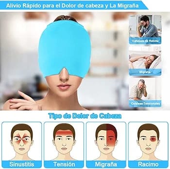 GORRO GEL PARA MIGRAÑA, DOLOR DE CABEZA